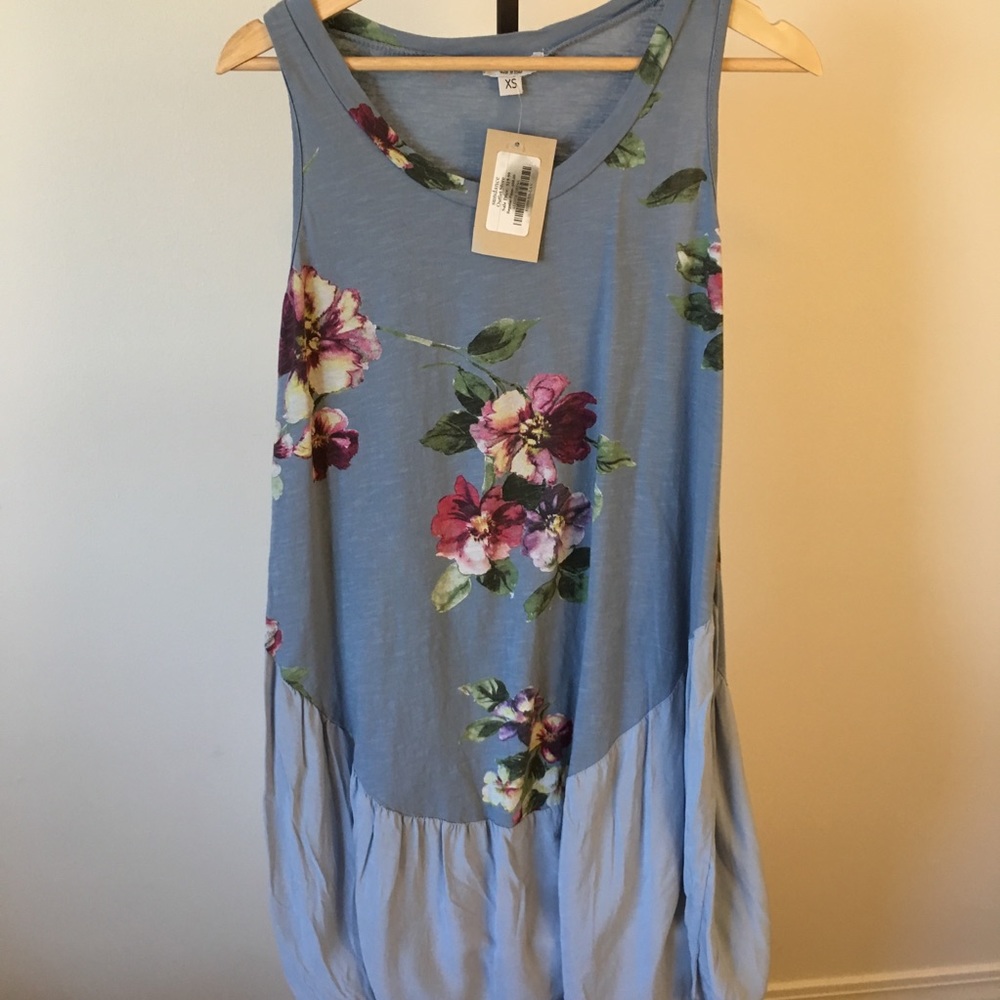 Sundance Aloha Cotton Tank Dress Tropical Print